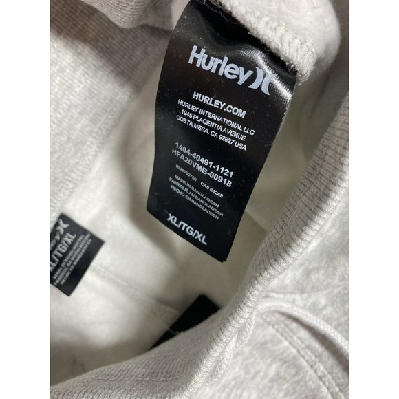 Hurley Jogger Pants Mens  Heather Boxed Relaxed Fleece Size XL Ligth Gray - Picture 8 of 8